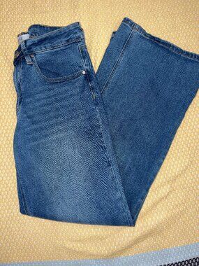 Rise Supply Co Medium Wash Wide Leg Denim Jeans Size 5